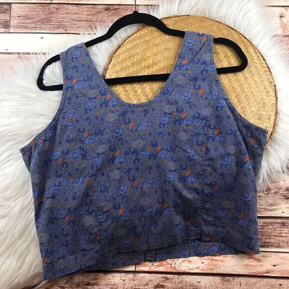 VTG Harley Davidson printed button front crop top - Picture 3 of 5